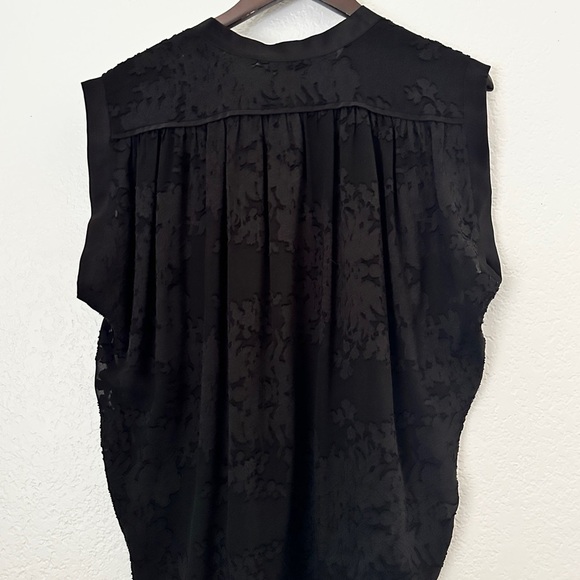 REBECCA TAYLOR Sleeveless Embroidered Silk Blend Blouse 8 - Picture 6 of 8